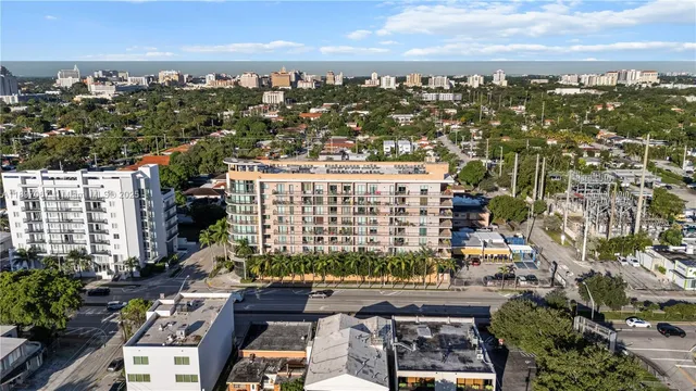 a view of a city with tall buildings