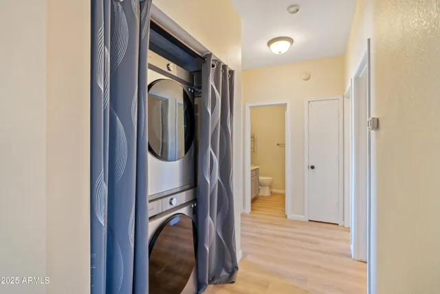 a view of a walk in closet