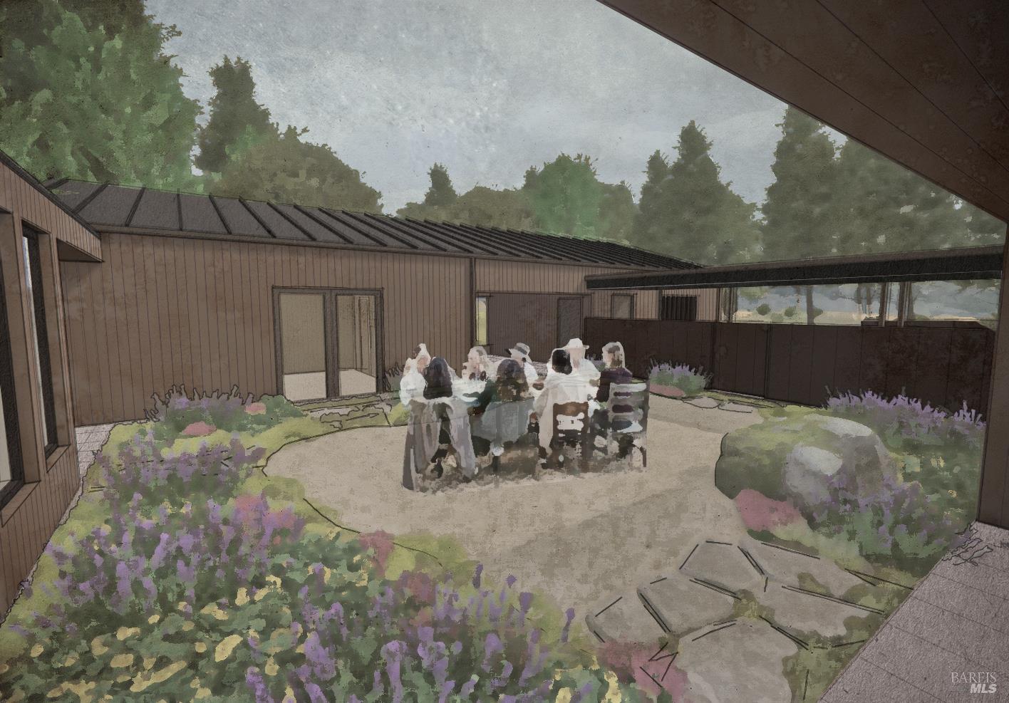 41179 Deer Trail The Sea Ranch, CA 95497 - Photo 5 of 26 a view of a patio with table and chairs and potted plants