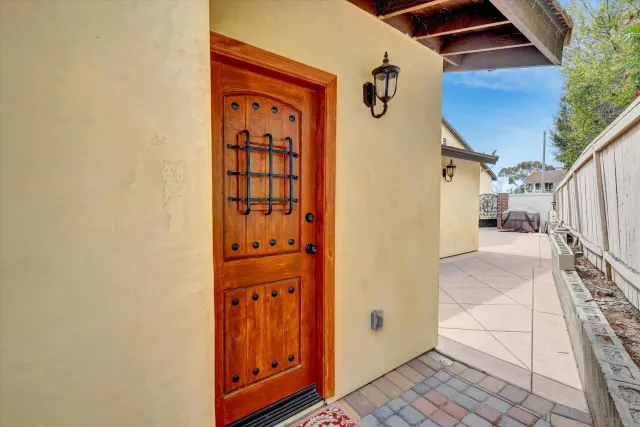a view of front door
