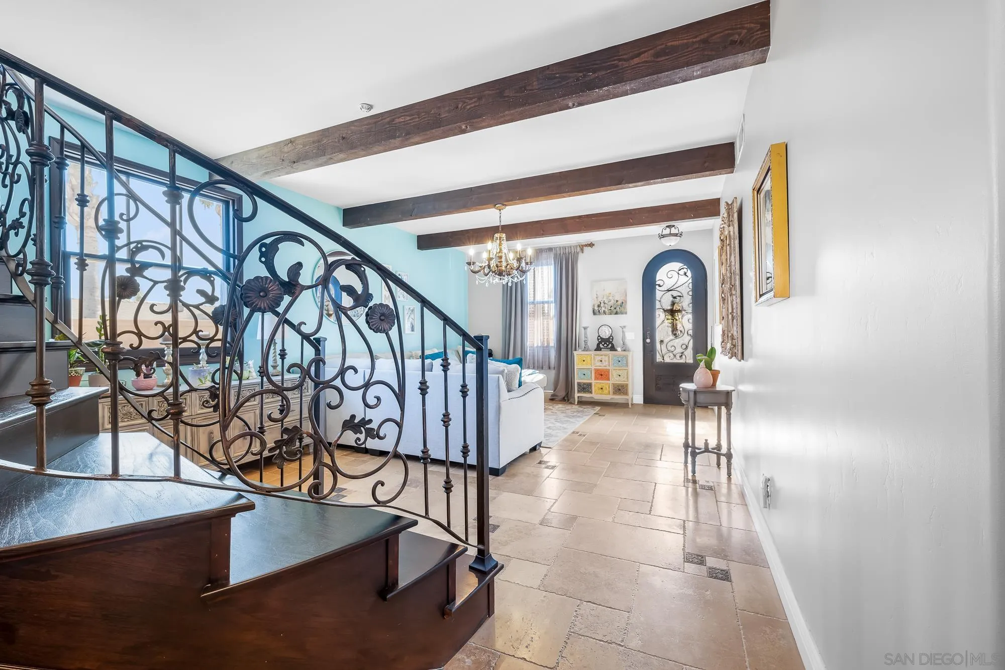 523 Hatherly Street Vista, CA 92083 - Photo 5 of 36 a view of entryway and hall with wooden floor