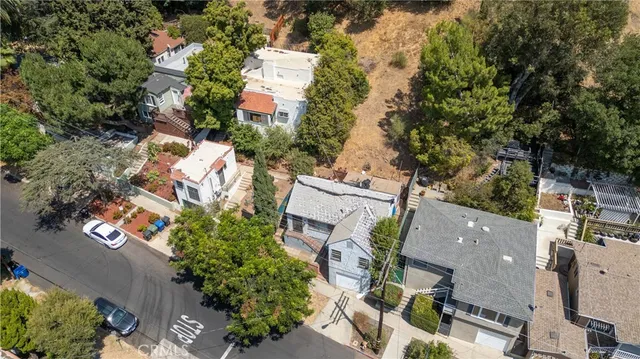an aerial view of multiple house
