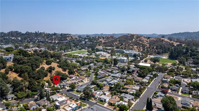 an aerial view of a city