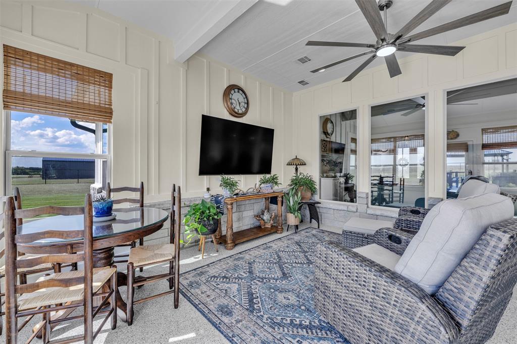 6628 Buffalo Ridge Circle Godley, TX 76044 - Photo 26 of 39 a living room with furniture and a flat screen tv