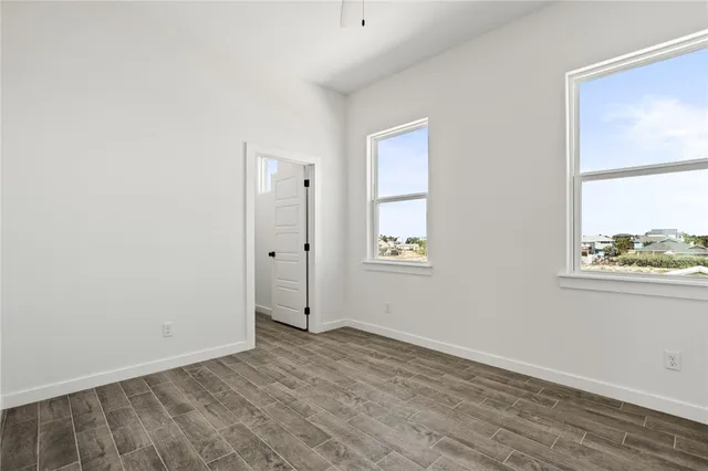 an empty room with window