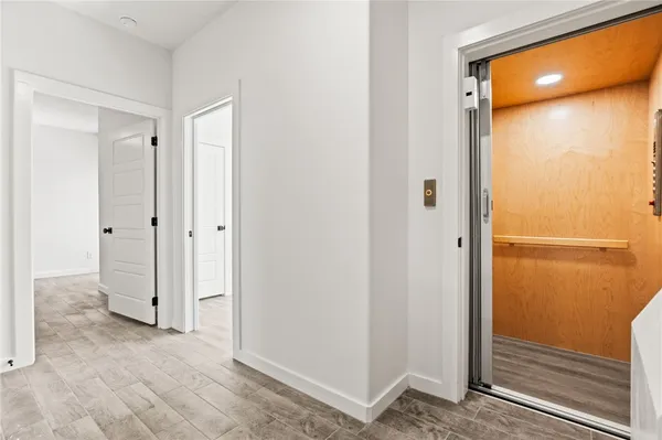 a view of front door with utility room