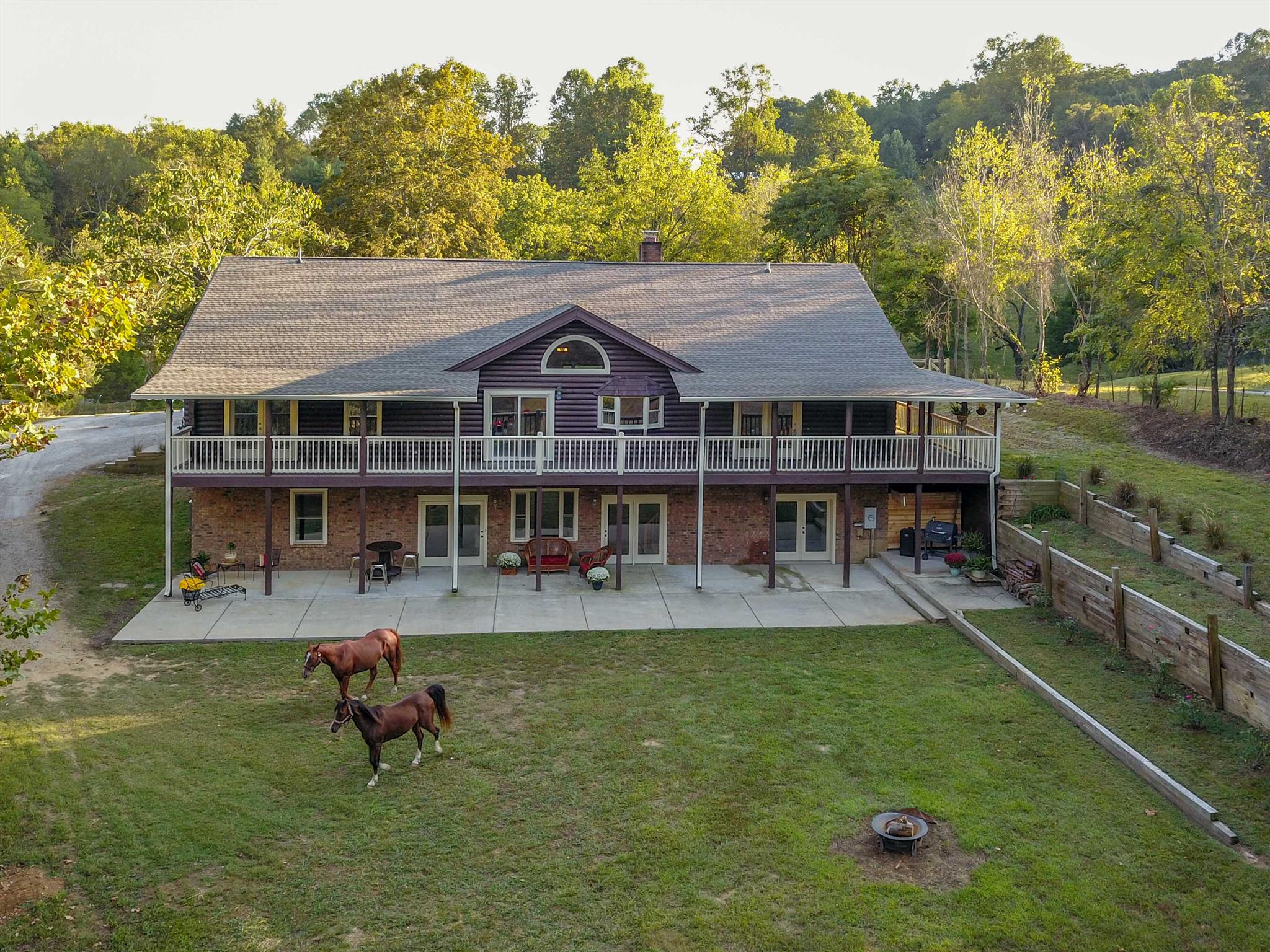 a house view with a garden space