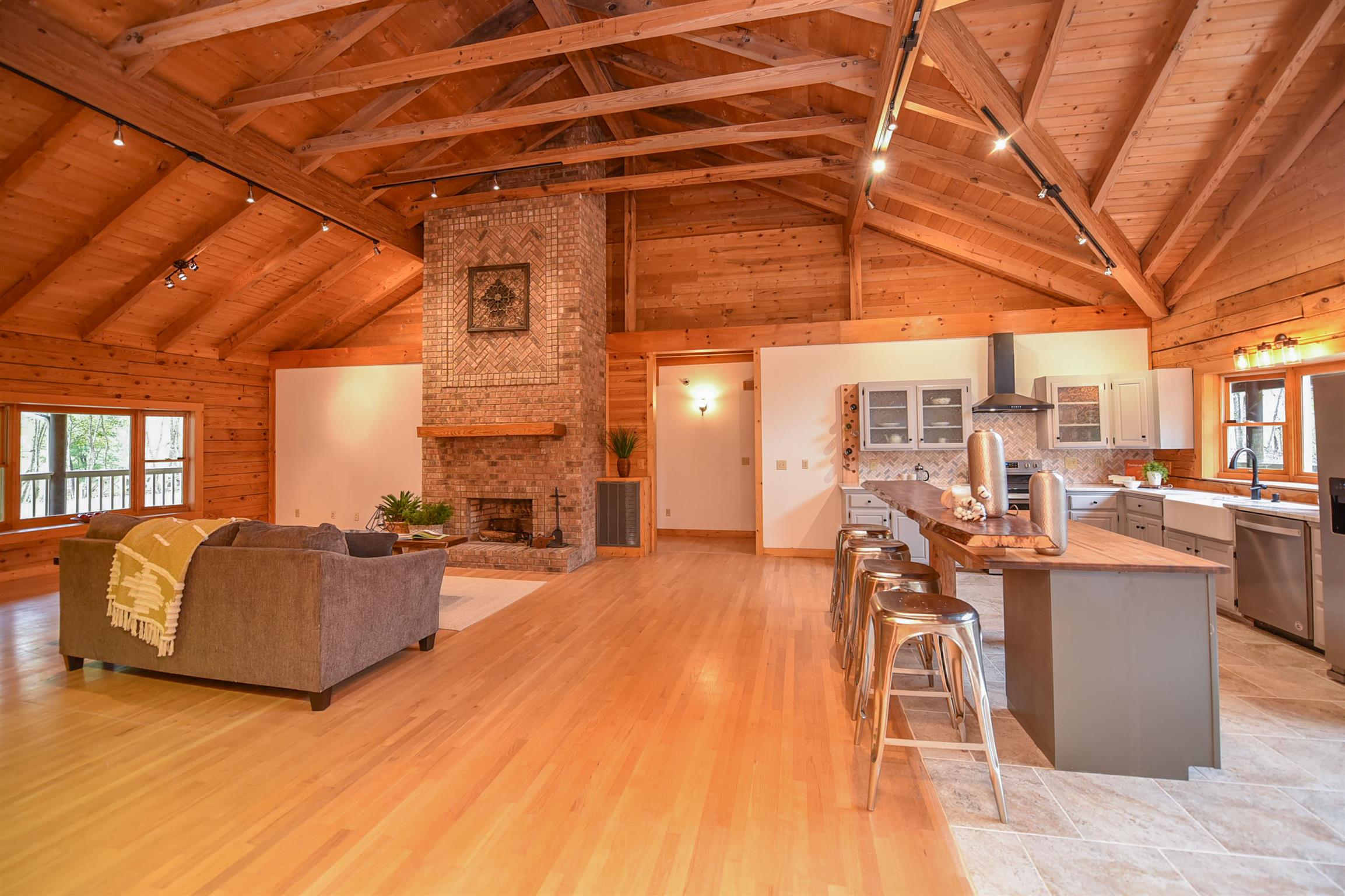 1615 Shell Road Goodlettsville, TN 37072 - Photo 8 of 30 a living room with furniture a fireplace and wooden floors