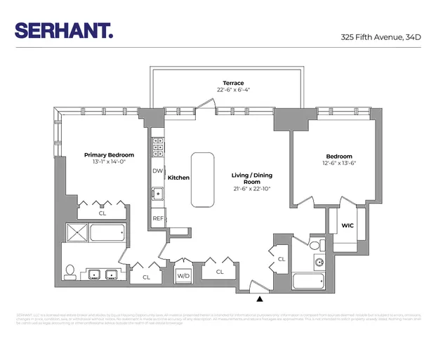 $2,295,000 | 325 5th Avenue, Unit 34D | Midtown South