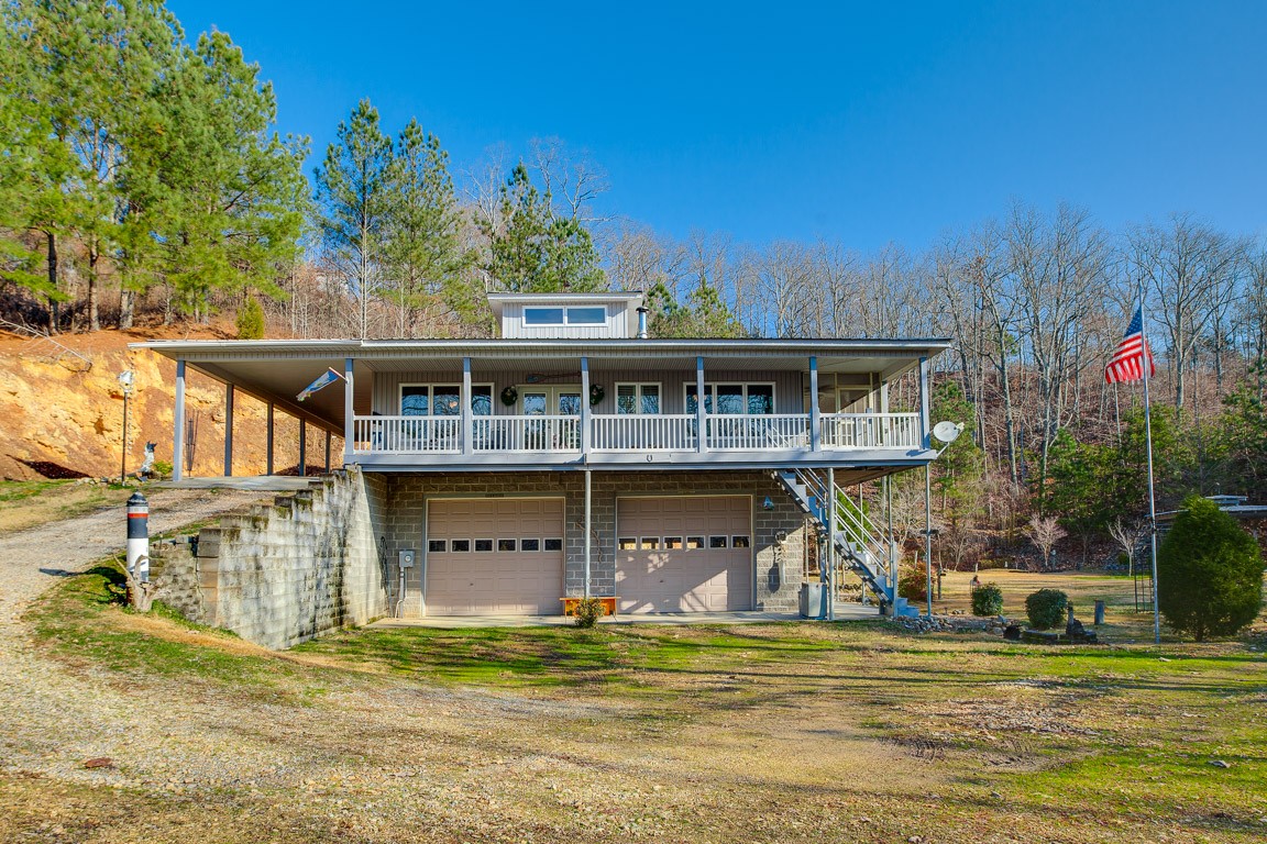 a view of a house with a swimming pool