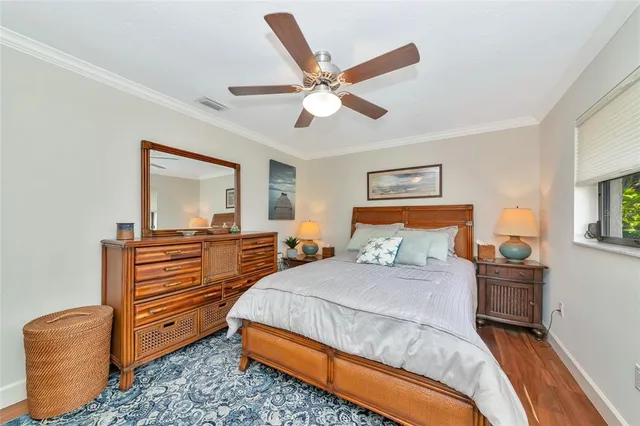 a view of a water with a water fall and palm tree