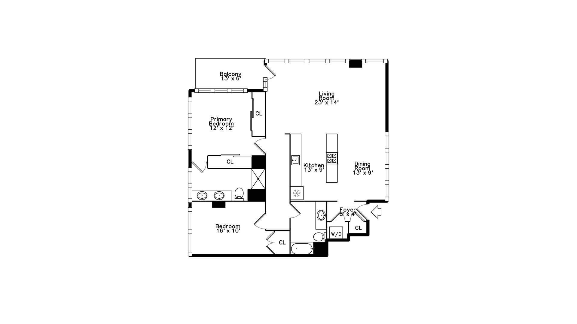 800 Elgin Road, Unit 1221 Evanston, IL 60201 - Photo 22 of 23 a picture of a floor plan
