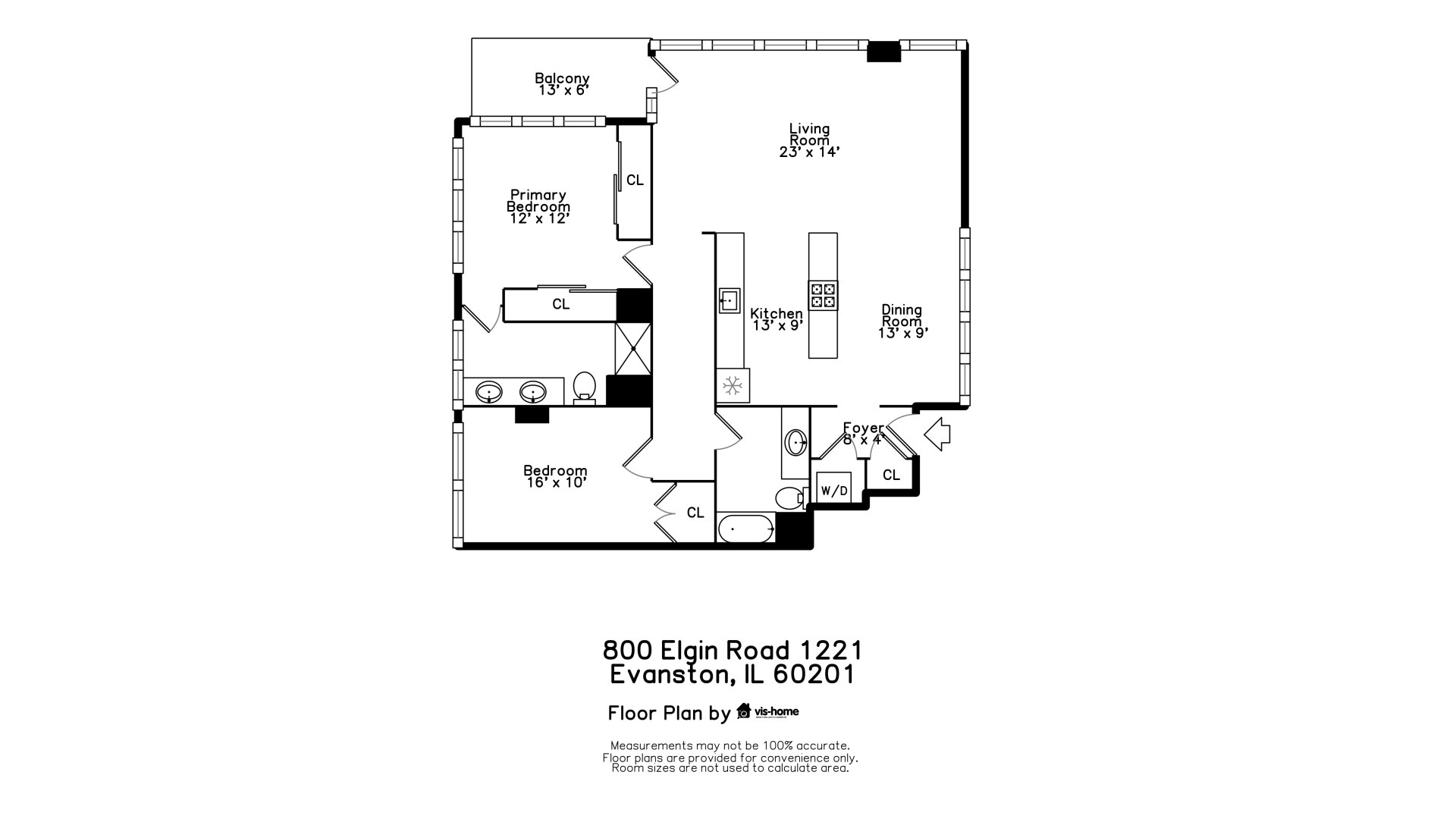 800 Elgin Road, Unit 1221 Evanston, IL 60201 - Photo 23 of 23 a picture of a floor plan