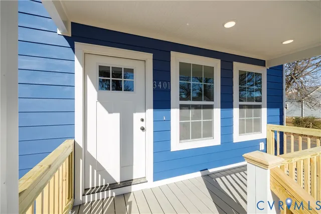 a view of front door of house