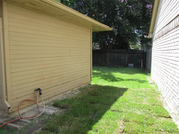 a backyard of a house