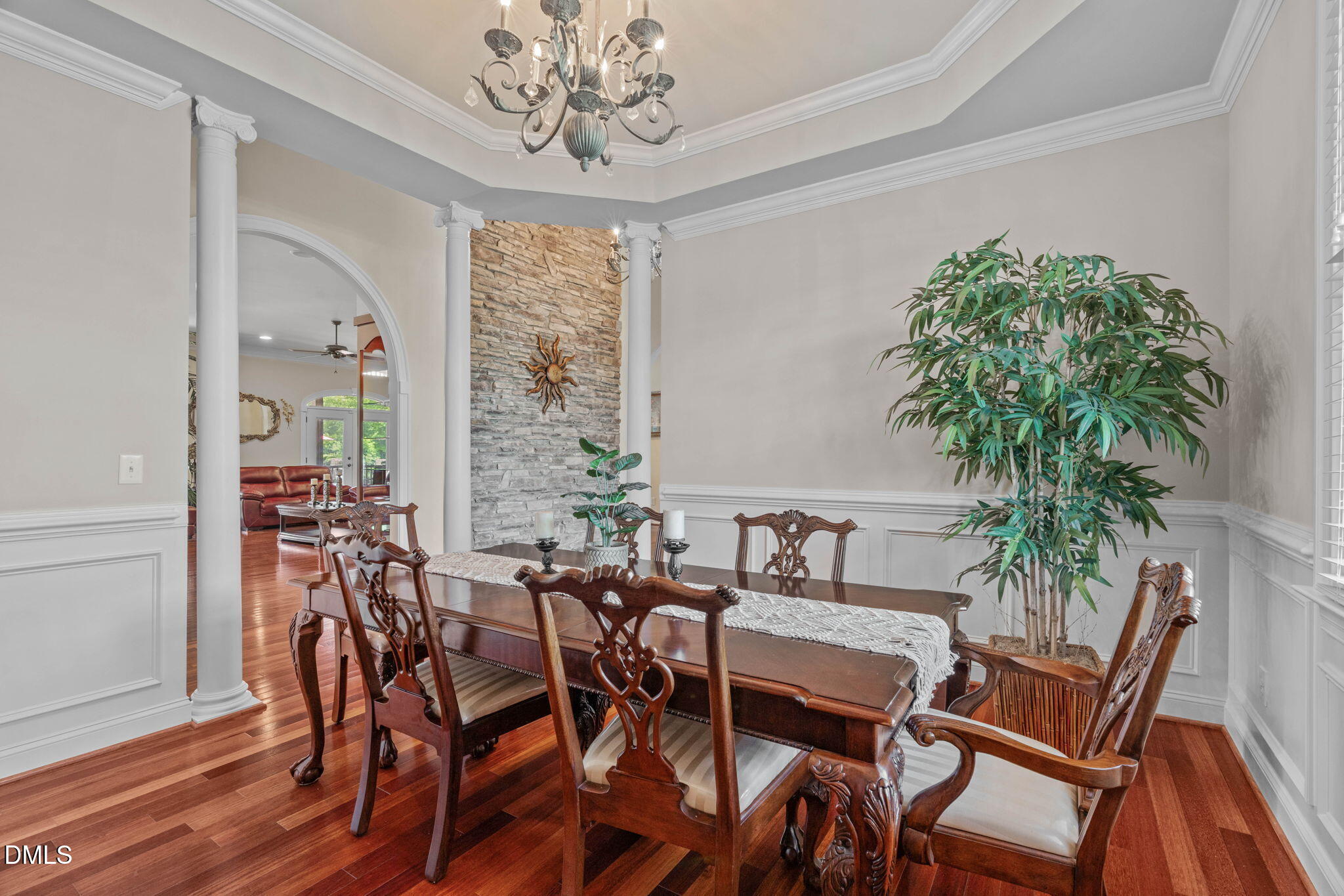 10917 Jordan Road Raleigh, NC 27603 - Photo 13 of 58 a view of a dining room with furniture window and wooden floor