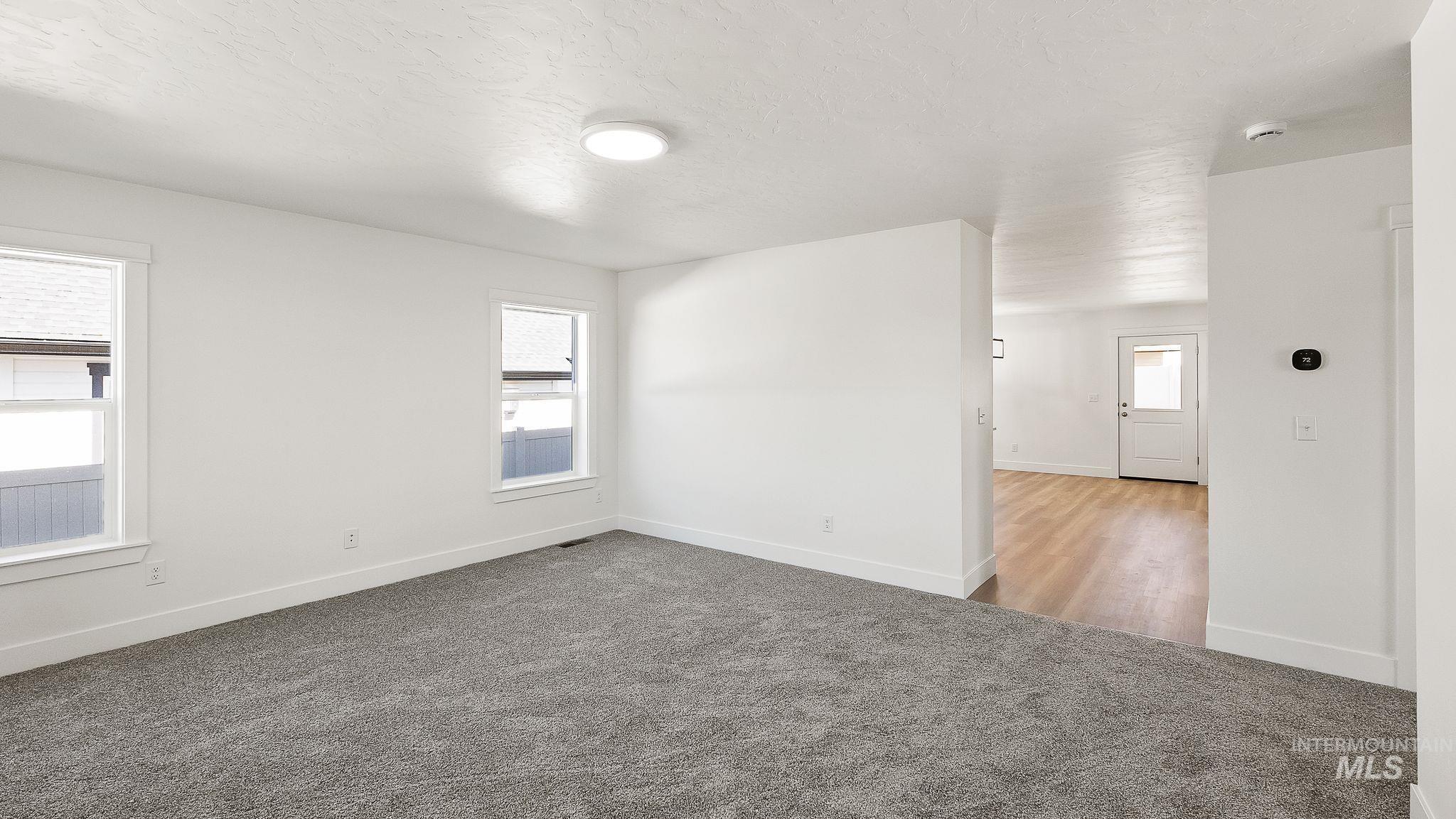 1440 Castle Way Emmett, ID 83617 - Photo 6 of 30 Empty room with healthy amount of natural light, carpet flooring, and a textured ceiling