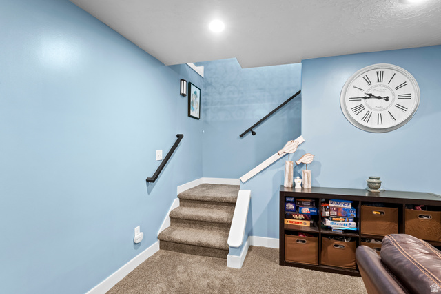 141 North 600 East Mapleton, UT 84664 - Photo 19 of 44 Stairway featuring carpet and baseboards