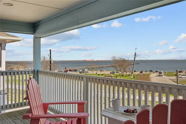 a view of city from a balcony