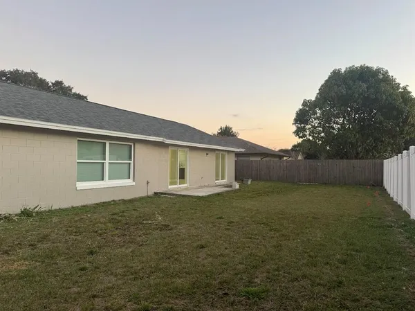 a backyard of a house