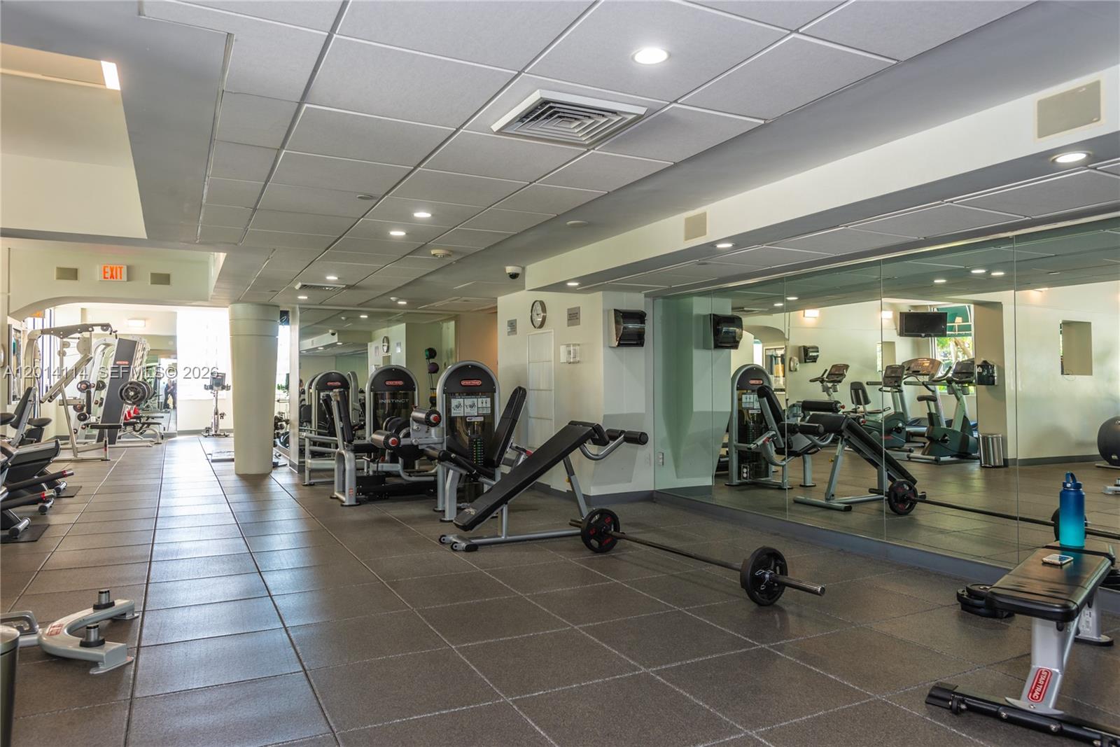 888 Brickell Key Drive, Unit 211 Miami, FL 33131 - Photo 28 of 28 a view of a room with gym equipment