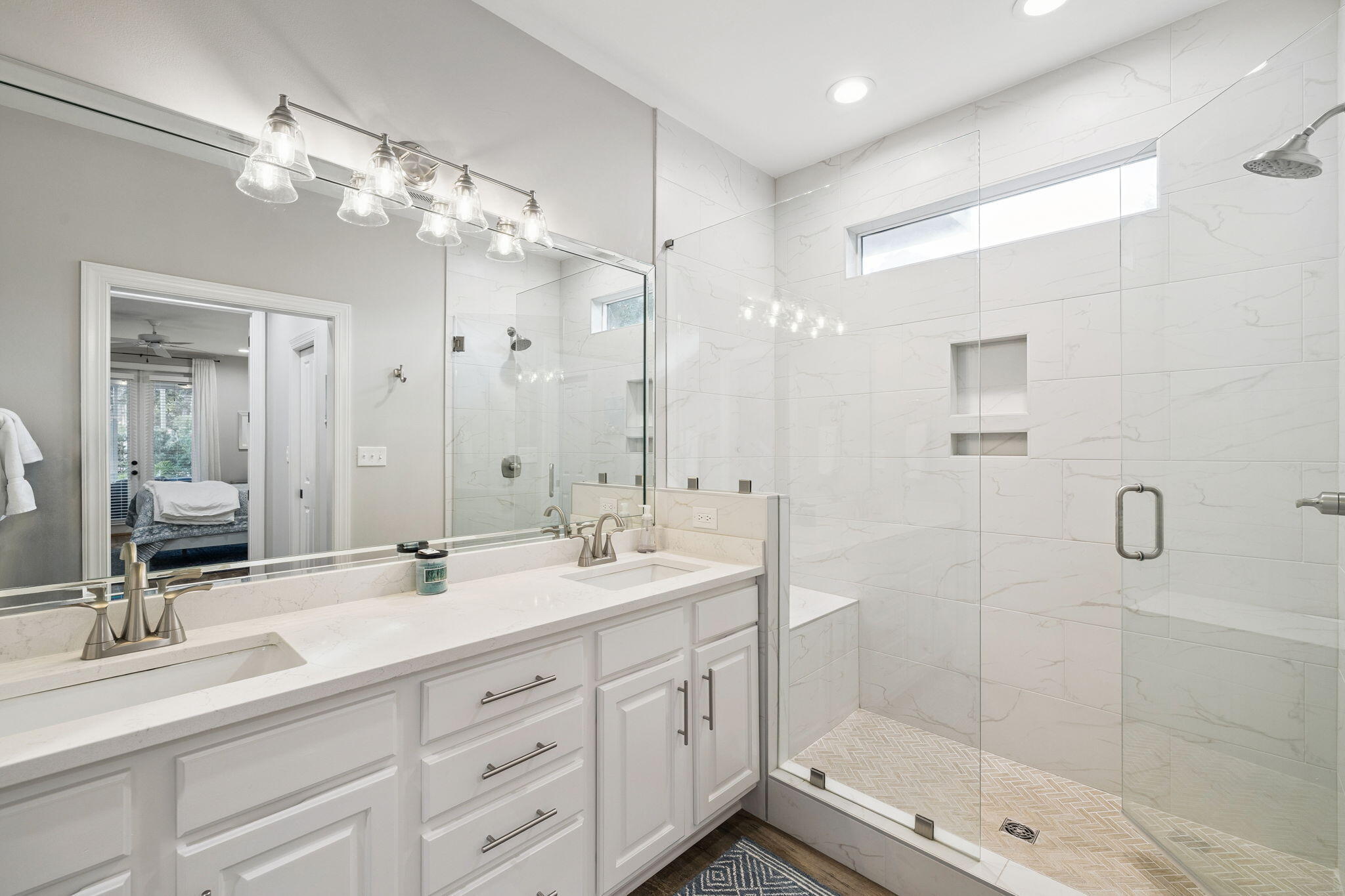 1994 Shannons Cove Miramar Beach, FL 32550 - Photo 24 of 44 a bathroom with a double vanity sink mirror and shower