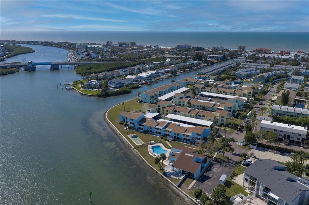 1 Windrush Boulevard, Unit 45 Indian Rocks Beach, FL 33785 - Photo 45 of 53 an aerial view of a city with ocean view