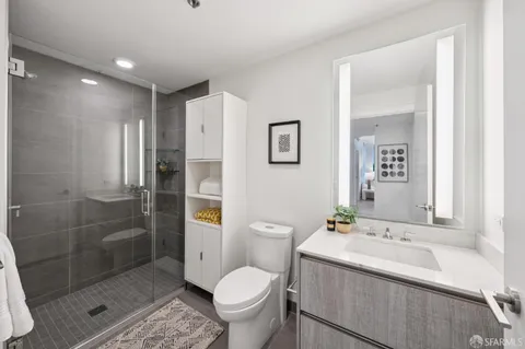 a view of a hallway with washer and dryer