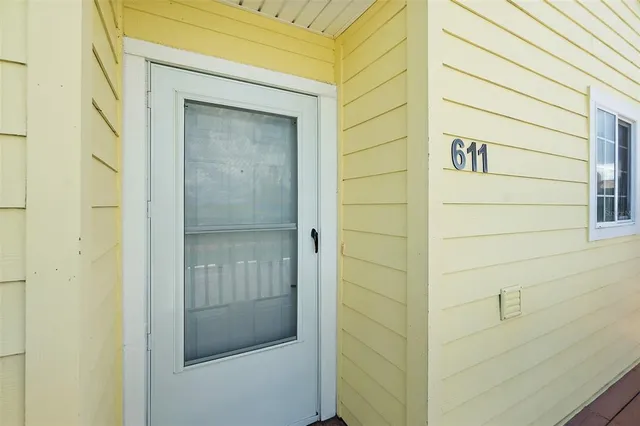 a view of front door