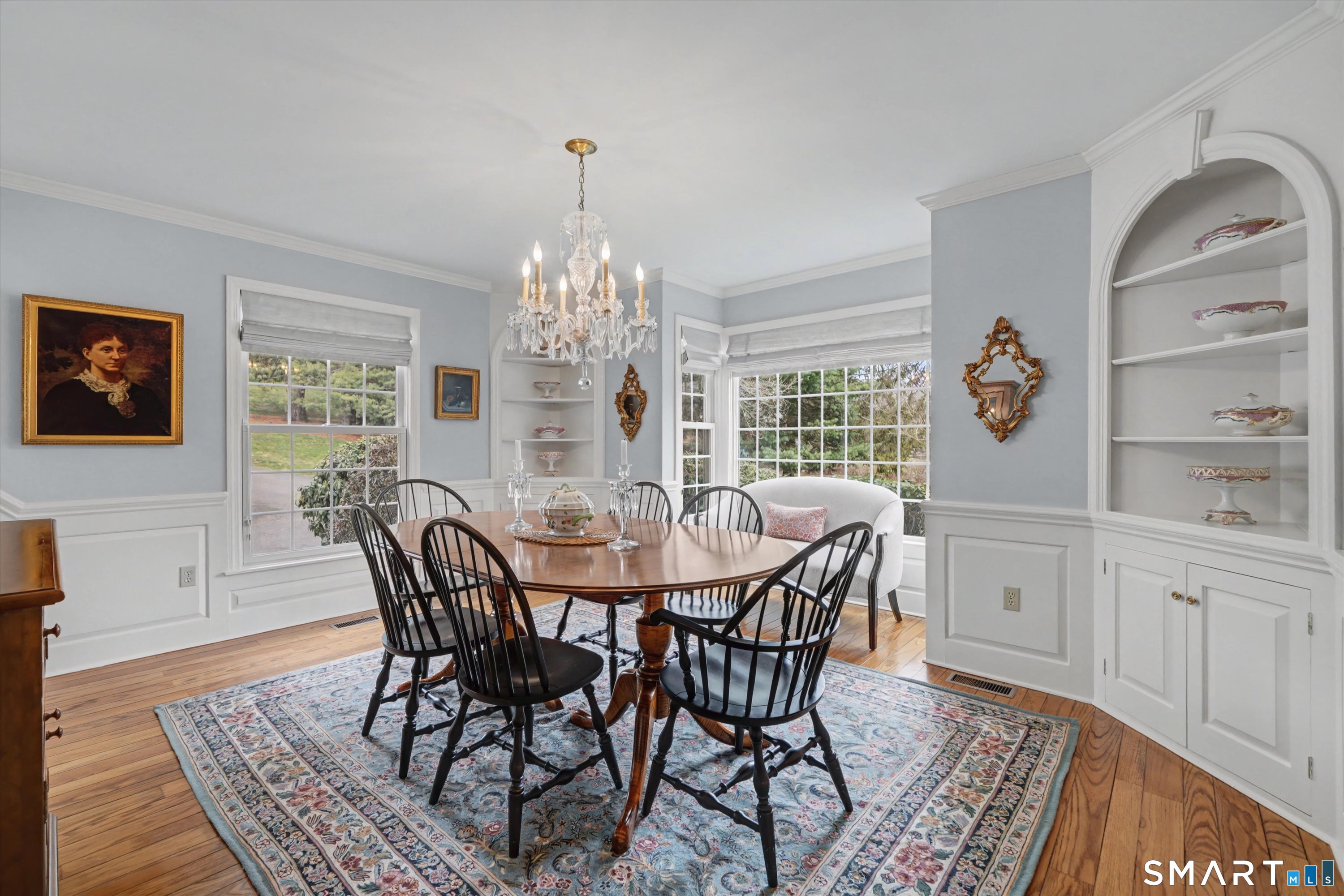 78 Keelers Ridge Road Wilton, CT 06897 - Photo 8 of 40 a view of a dining room with furniture a rug and wooden floor