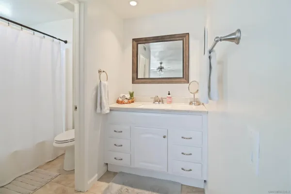 a bathroom with a sink toilet and vanity