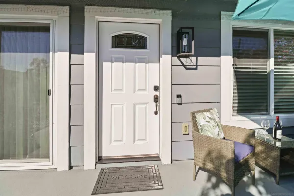 a view of front door of house