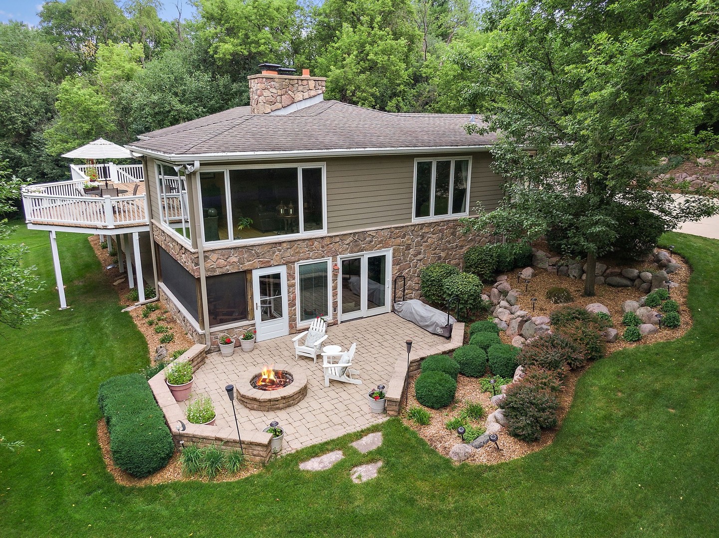 25287 Wren Road Tower Lakes, IL 60010 - Photo 31 of 51 a front view of a house with garden and porch