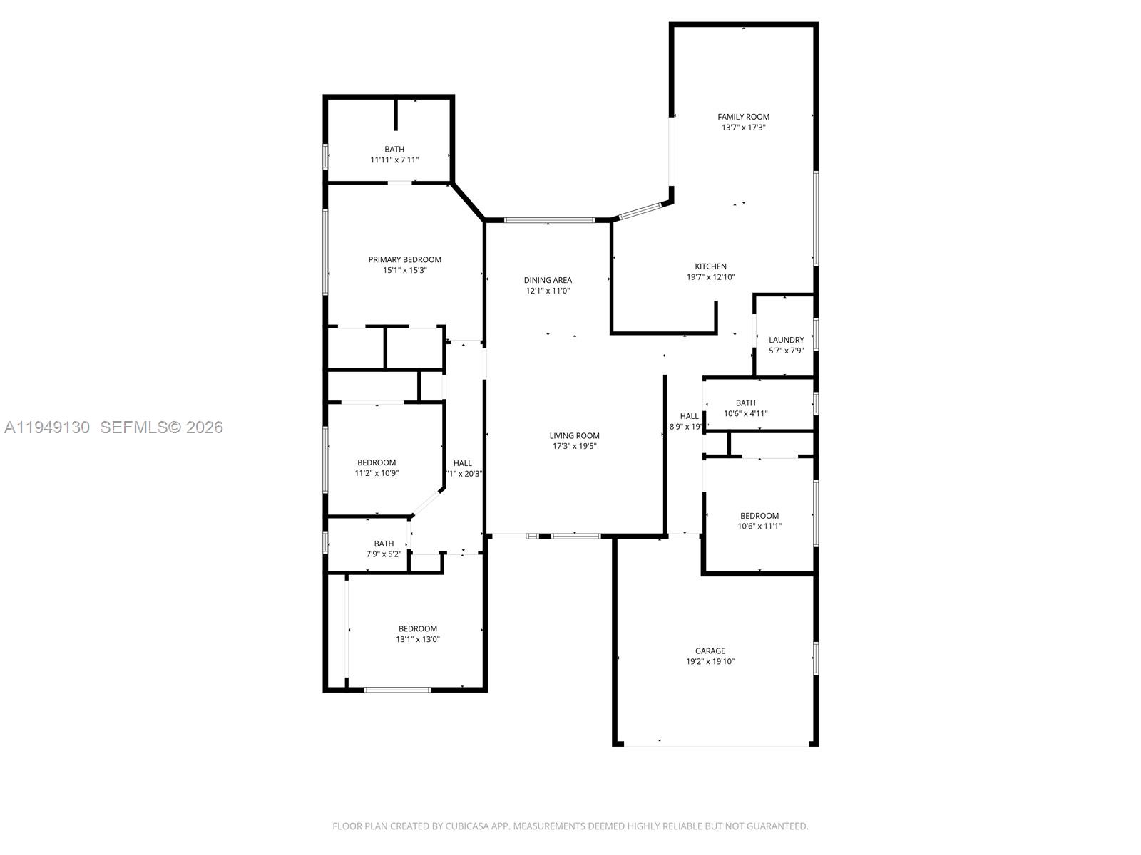 3097 Southwest 132nd Place Miami, FL 33175 - Photo 26 of 26 a picture of floor plan