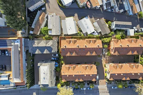 an aerial view of a city