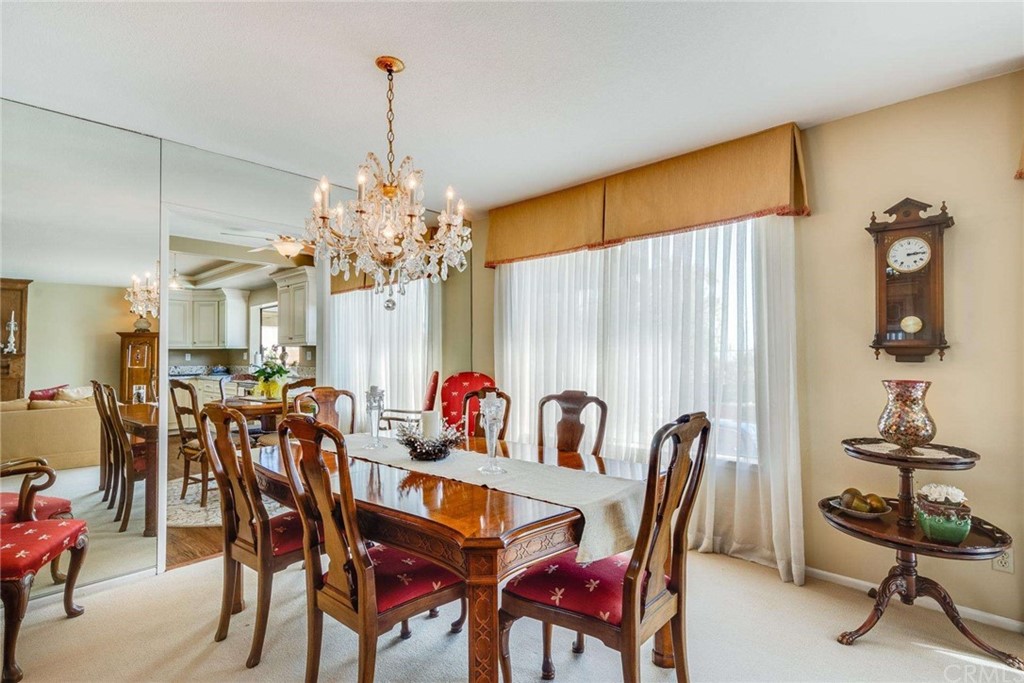 3750 Valley Lights Drive Pasadena, CA 91107 - Photo 17 of 55 a view of a dining room with furniture and chandelier