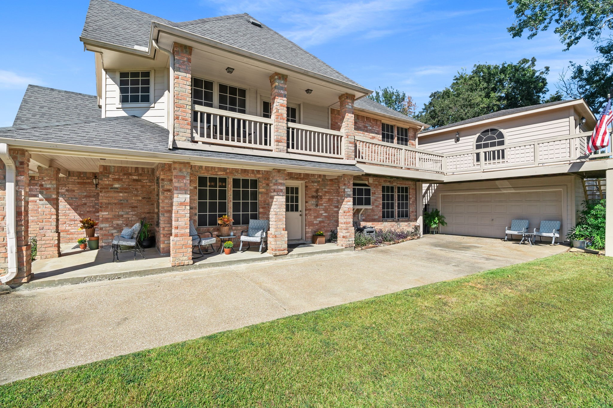 6971 Breezy Point Willis, TX 77318 - Photo 33 of 49 This is the side view with driveway to 2 car oversized garage.