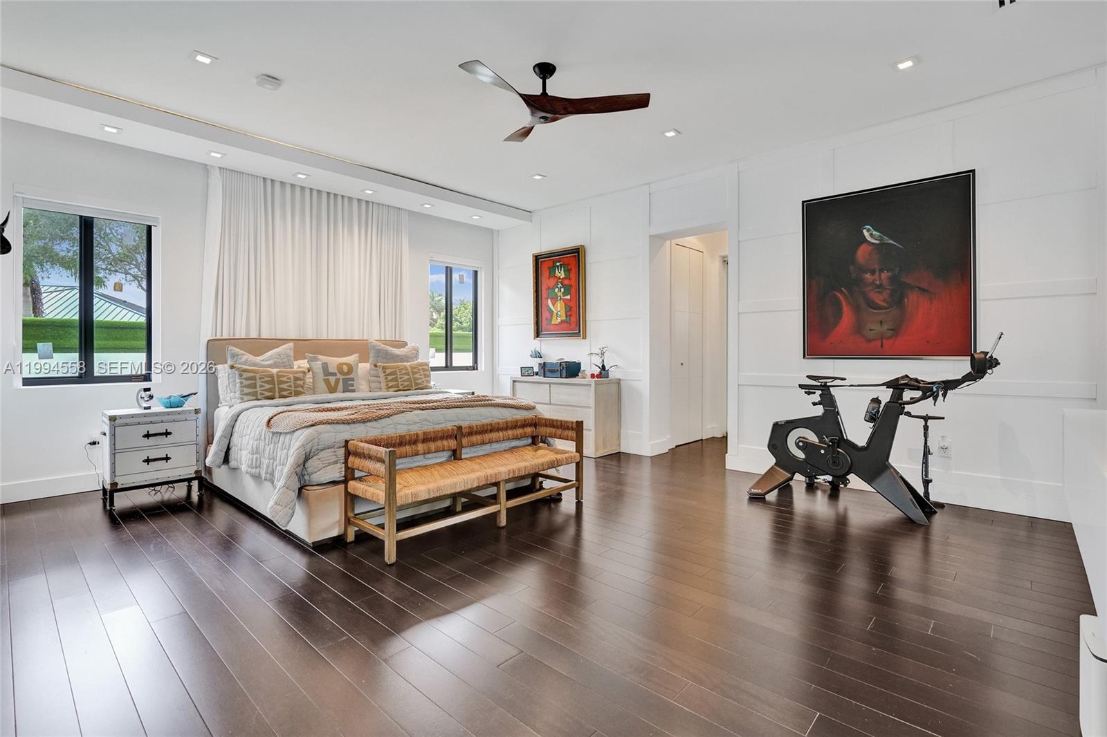 2600 Southwest 128th Court Miami, FL 33175 - Photo 31 of 50 a bedroom with a bed and wooden floor