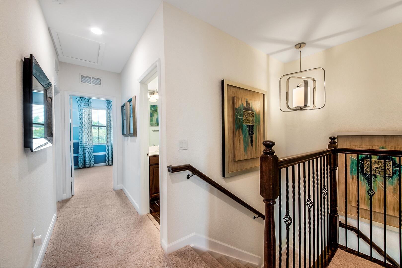 13076 Anthorne Lane Boynton Beach, FL 33436 - Photo 13 of 36 a view of a hallway with windows and stairs