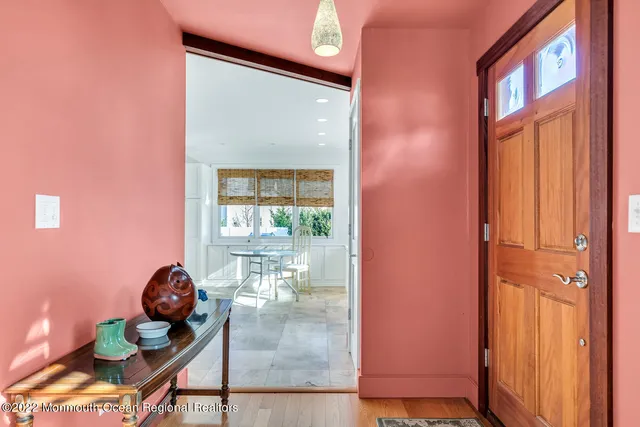 view of living room with furniture and wooden floor