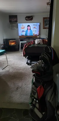 a car parked in a garage