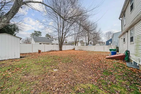 a view of a backyard of snow