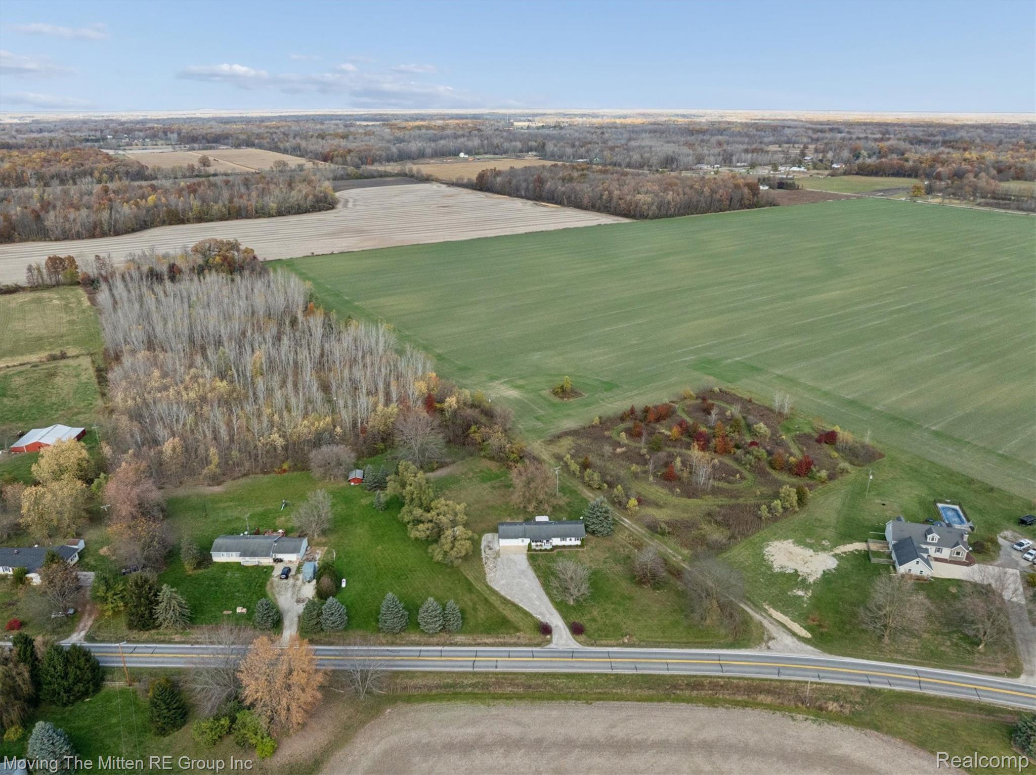 12000 Plank Road Milan, MI 48160 - Photo 43 of 49 Overview of rural landscape featuring large plots for crops