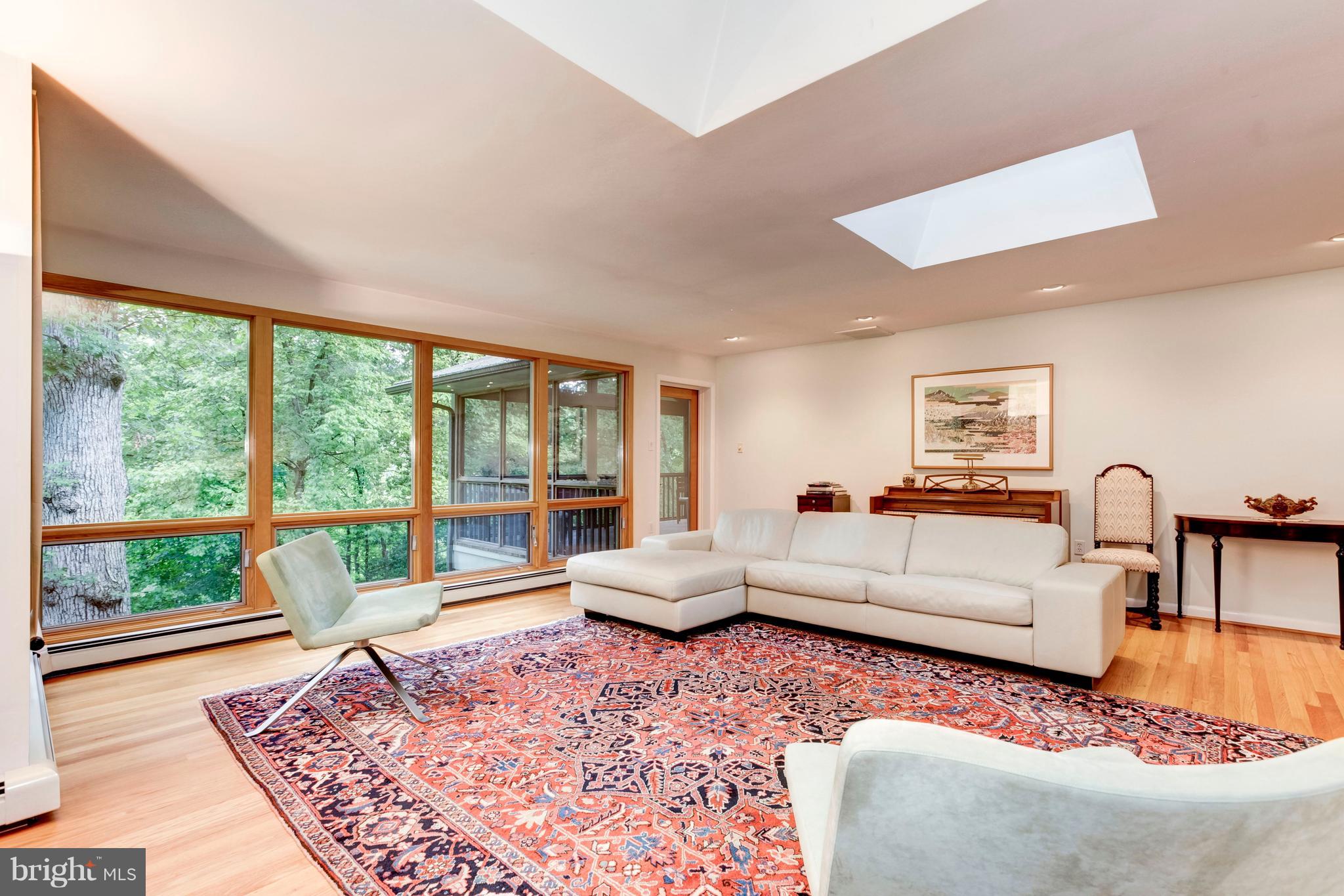3309 Brooklawn Terrace Chevy Chase, MD 20815 - Photo 2 of 25 Living Room with Gas Fireplace & Skylights