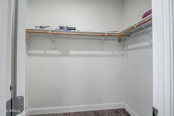 a close view of closet