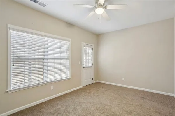 an empty room with a window