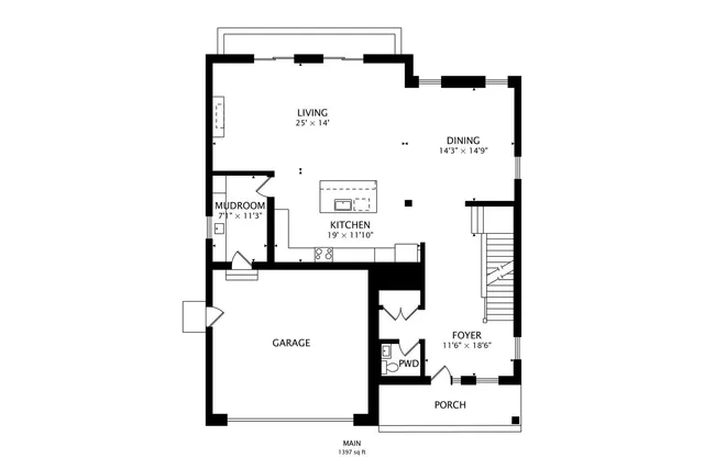 a picture of a bench in front of a door