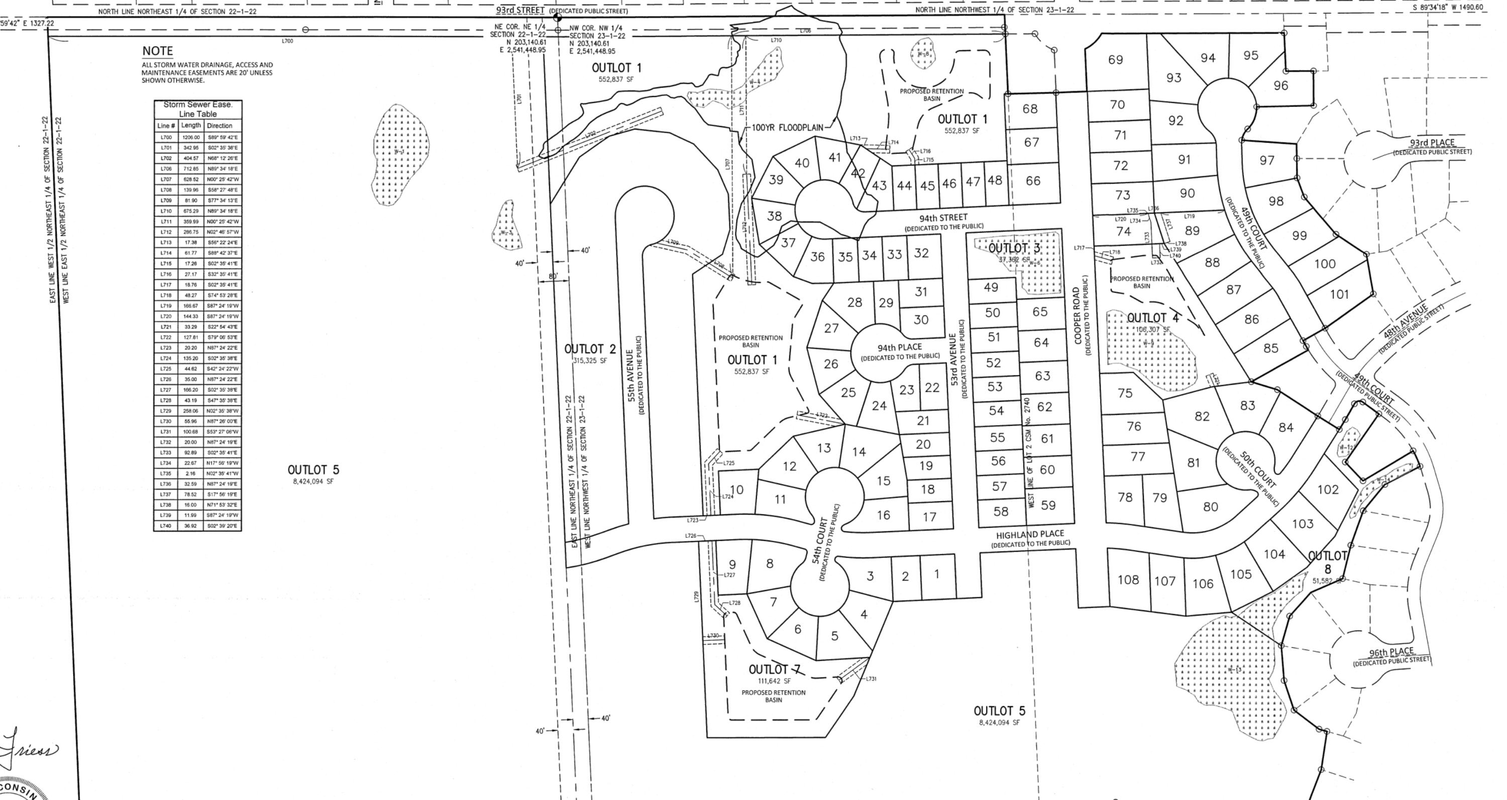 Lt95 49th Court Pleasant Prairie, WI 53158 - Photo 5 of 10 Phase 1 Plat map
