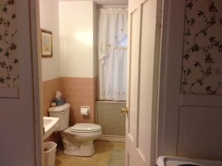 5 Lincoln Street, Unit 4 Plymouth, MA 02360 - Photo 9 of 9 a white toilet sitting next to a bathroom sink and vanity