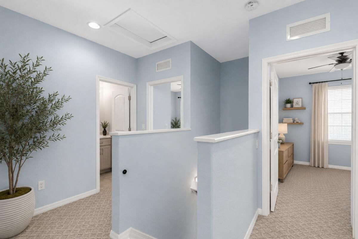 468 Francesca Ridge Road Boynton Beach, FL 33435 - Photo 6 of 11 a view of a hallway with wooden shelves